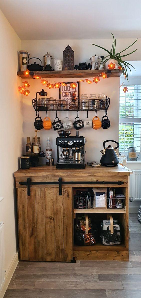 Incorporate a compact coffee ‌station for a barista vibe in your Eat-In Kitchen