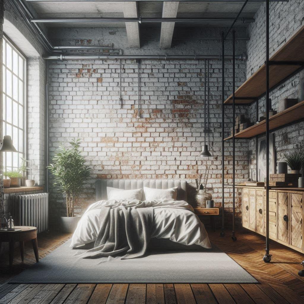 Industrial Bedroom:⁣ Use metals and reclaimed materials ‍for an urban feel