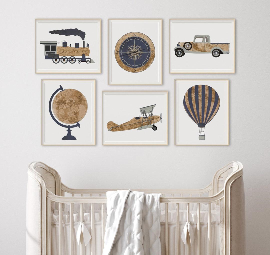 Vintage transport decor⁢ in​ a Boy Nursery for‍ a whimsical travel-inspired⁣ space