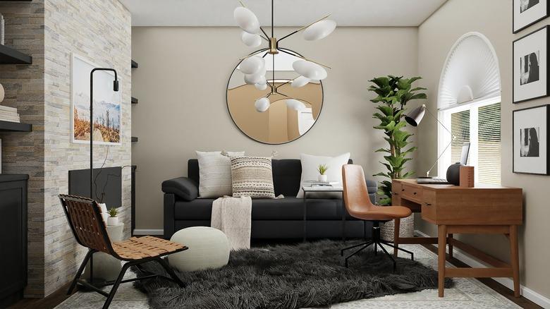 Statement lighting fixtures become focal points, illuminating your Living Room with style