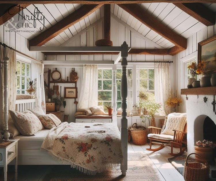 Cottage bedroom: Embrace floral patterns and soft textures for a country feel