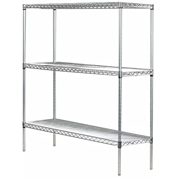 Amazon.com: 12" Deep x 24" Wide x 36" High 3 Tier Chrome Starter .