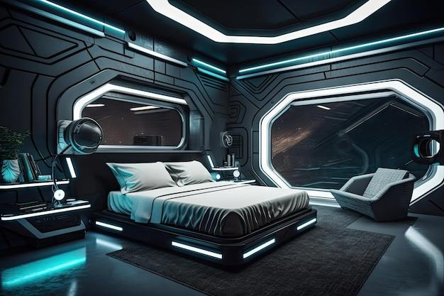 Science Fiction Bedroom: ⁢Blend futuristic elements and imaginative decor