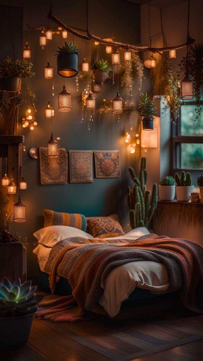 Create a unique⁤ lighting feature with lanterns in the teen bedroom