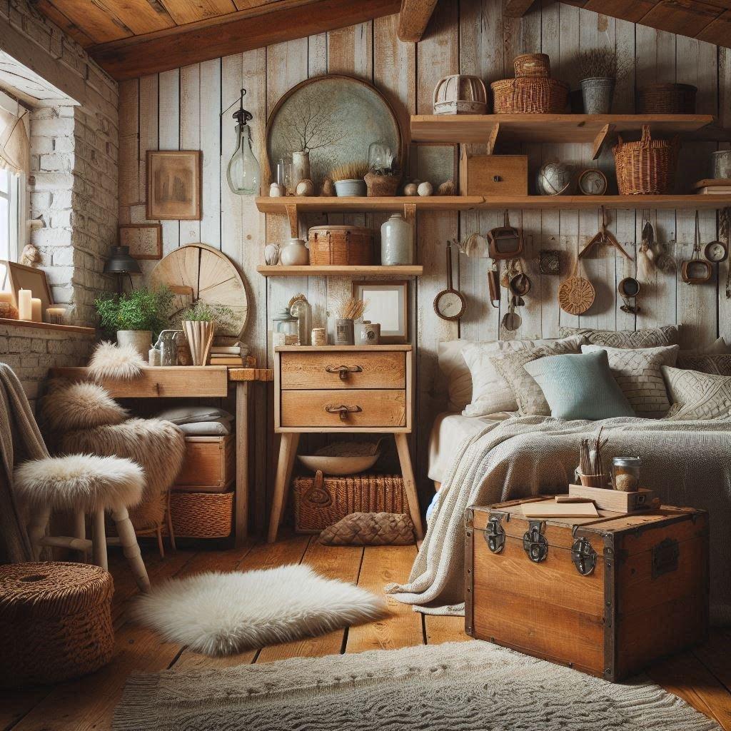 Rustic Bedroom: Create warmth with wood ⁤accents and vintage-inspired ⁤furnishings