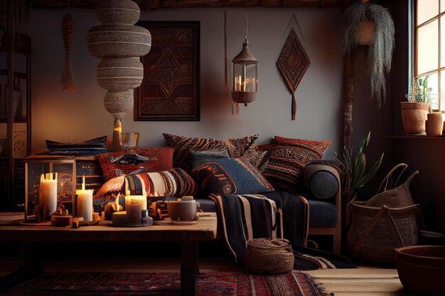 Introduce ethnic textiles to enrich the‍ culture in your ‌Boho Living Room