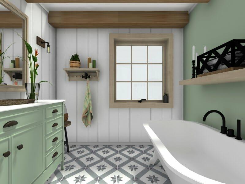 Soft color palettes ⁣enhance tranquility in farmhouse bathrooms