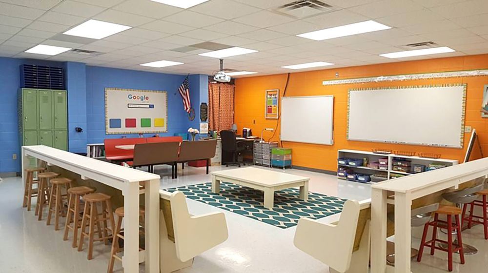 Arrange the classroom furniture and its
role in a class