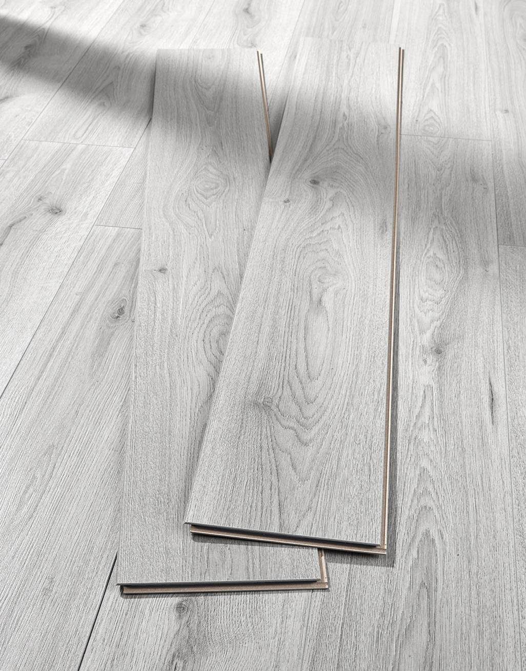 Grey laminate wood flooring