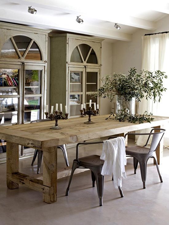 Bring rustic dining table to add charm to
your house