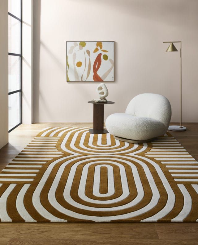 Adding interest, color and texture with
modern rugs