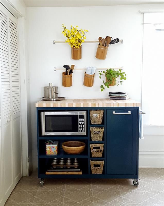 Using a kitchen island cart for good
results