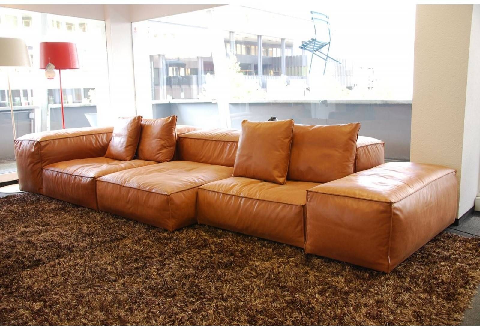 Seating furniture – leather sectional
sofa