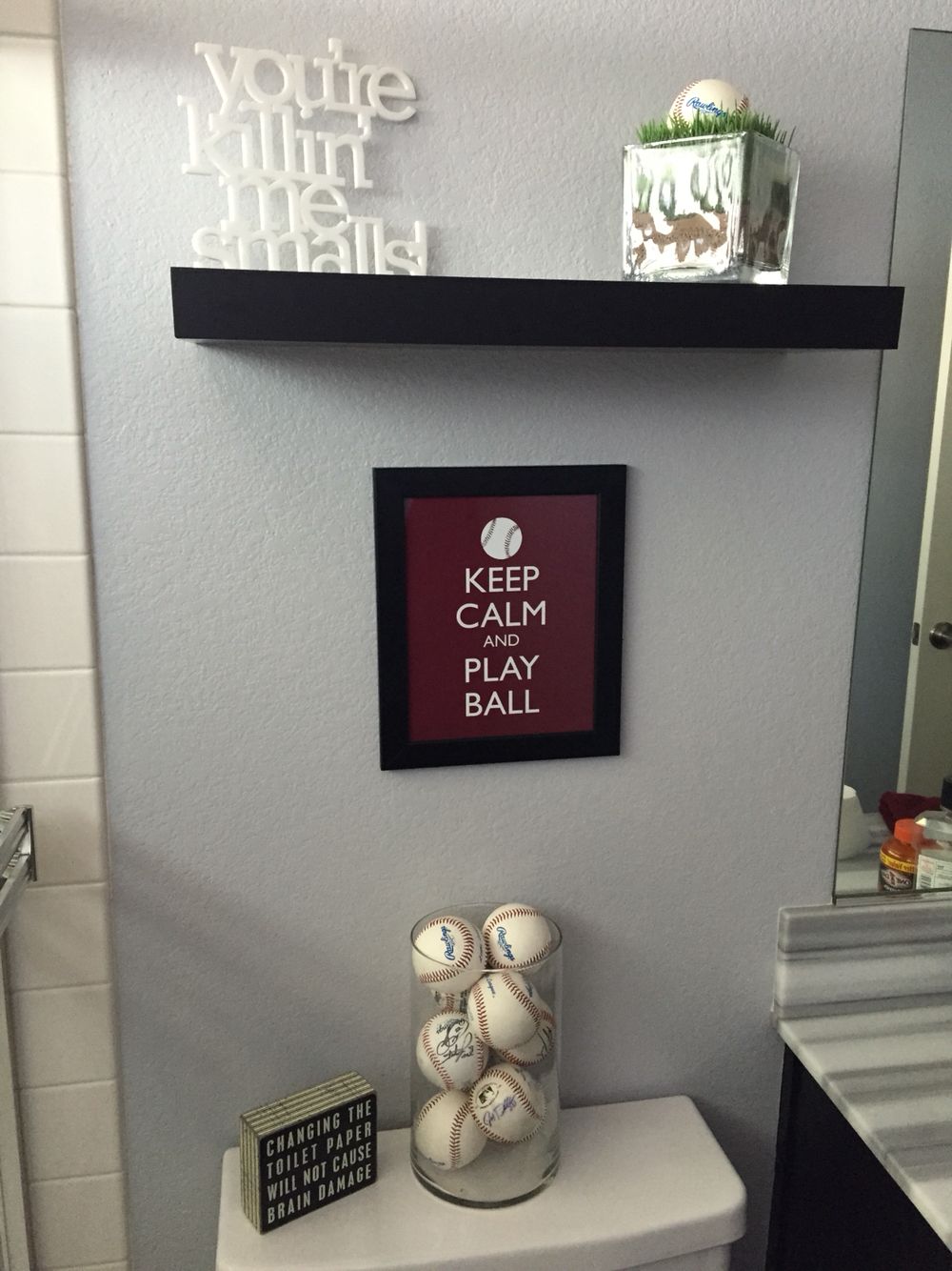 Baseball Bathroom Decor