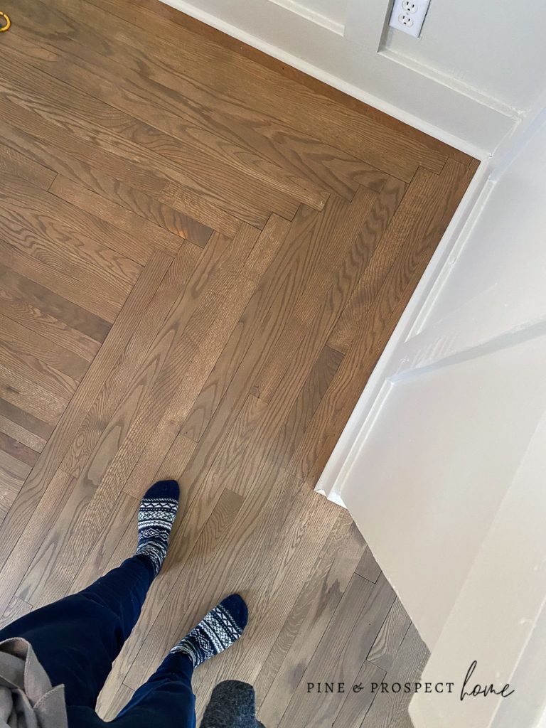 Red oak hardwood flooring is durable and
beautiful