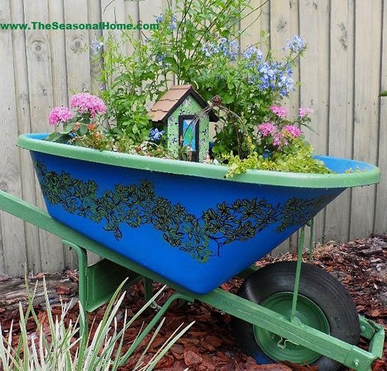 Decorative Wheelbarrow Planter
