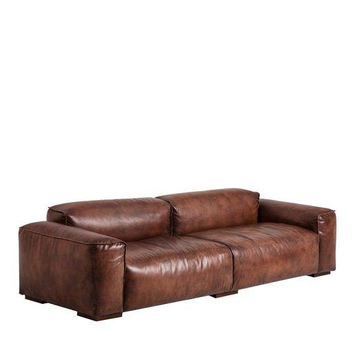 Brown leather sofa-ideal for house