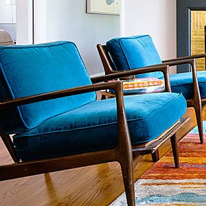 Color instincts in interior design-blue
  chair