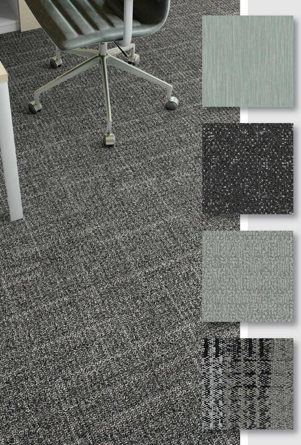 “selection of fine-looking commercial
  carpet tile”