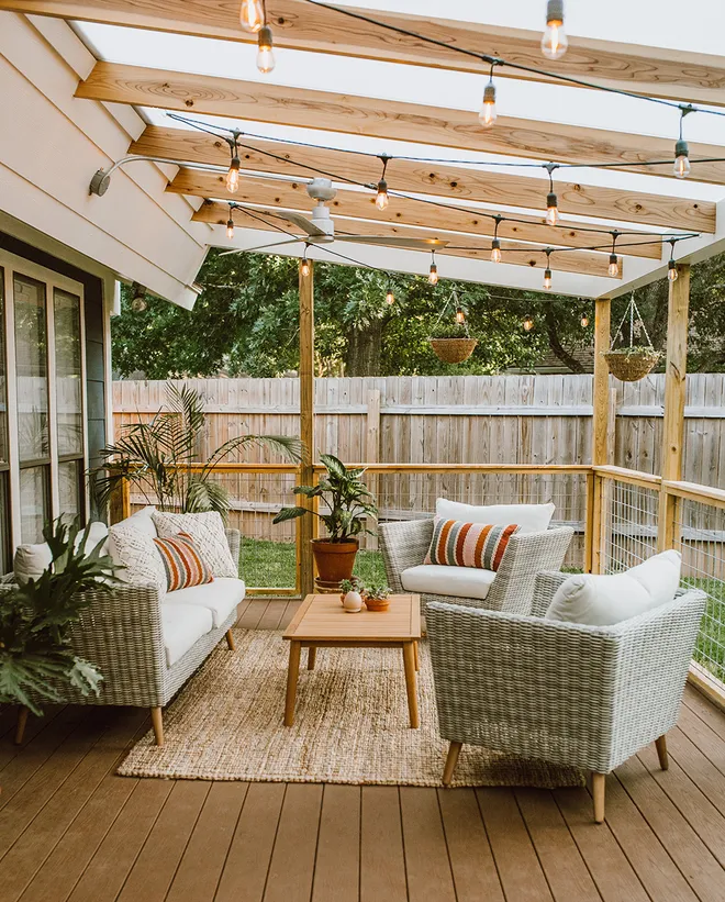Lighten your patio area with outdoor
  patio lights.