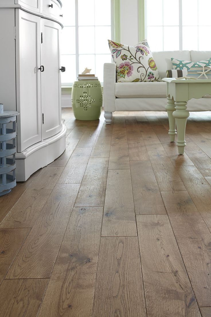 Install prefinished hardwood flooring to
add aesthetic details to your home