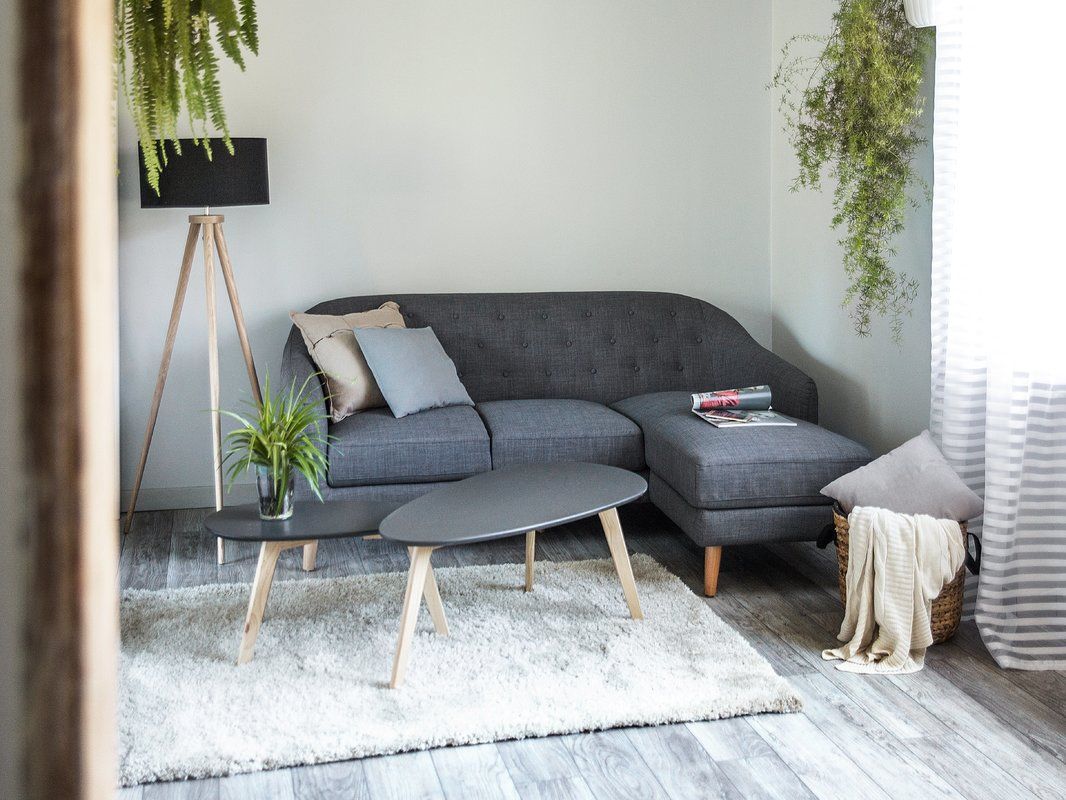 Buy a small corner sofa to get a bigger
  look of the room