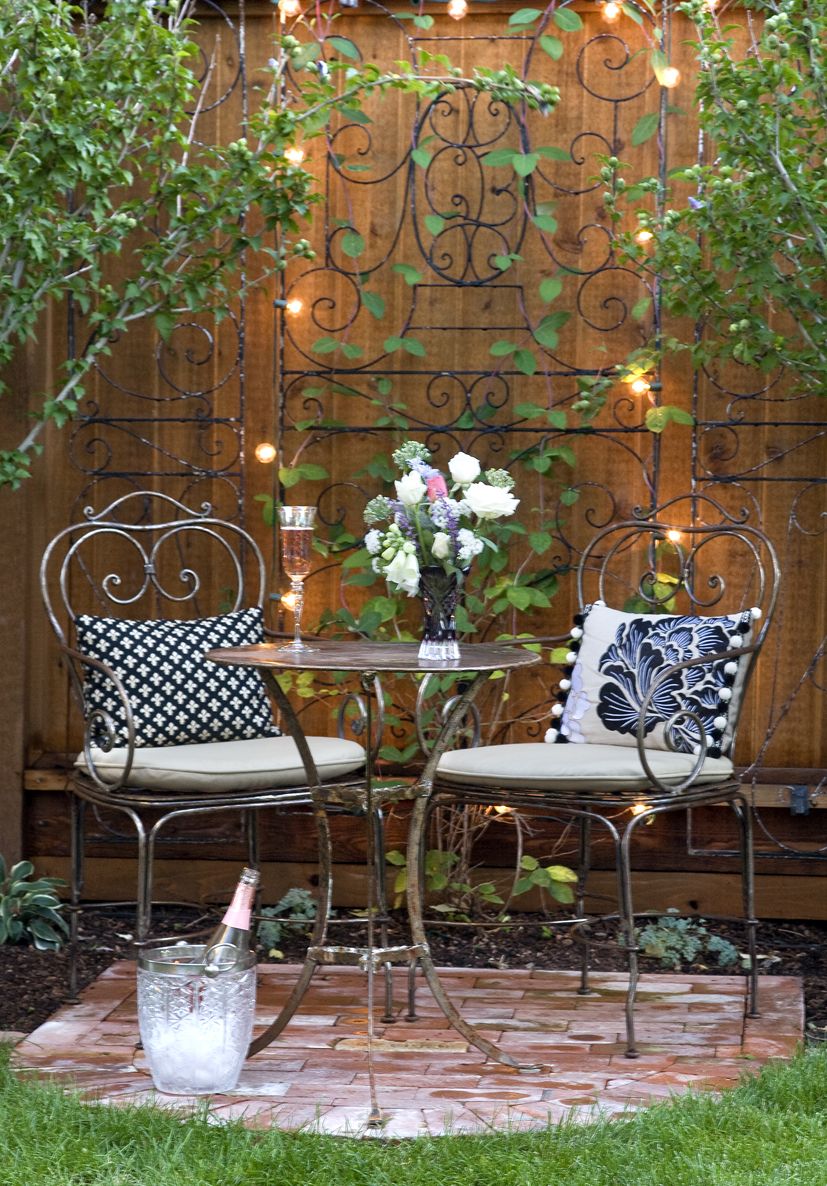 Make use of the bistro patio set to have
  comfort look