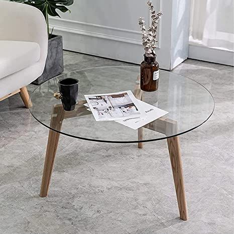 Round glass coffee table is the new style
  statement