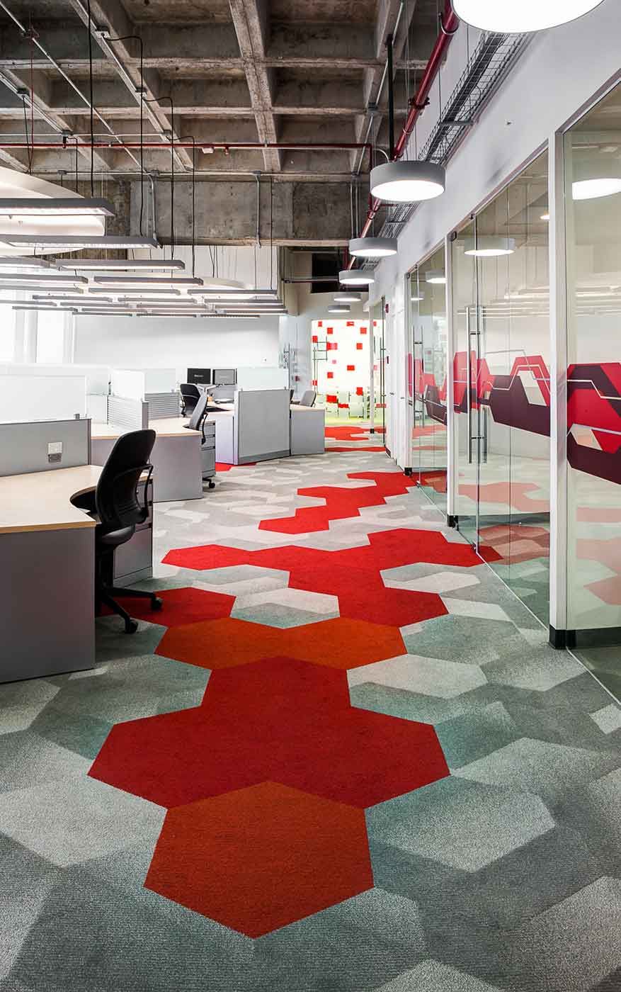 Maintenance and care of the industrial
carpet tiles