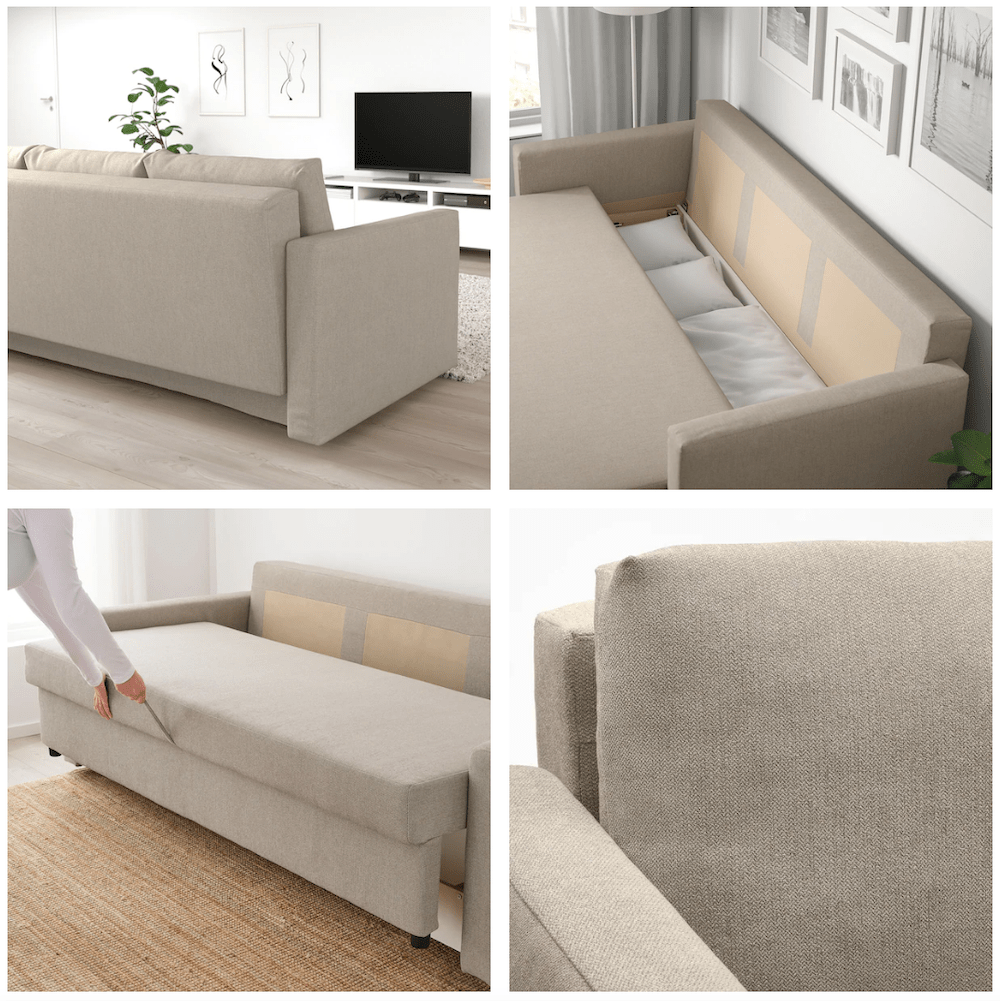 Create new atmosphere by placing small
sofa beds