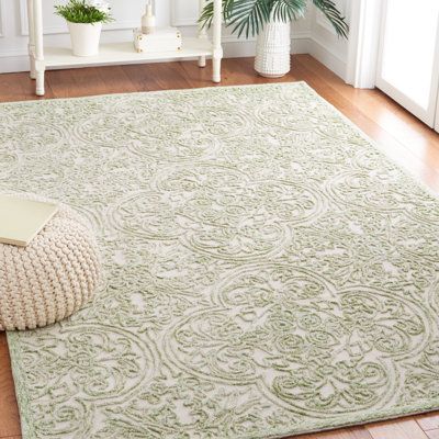 Green area rugs in the house: