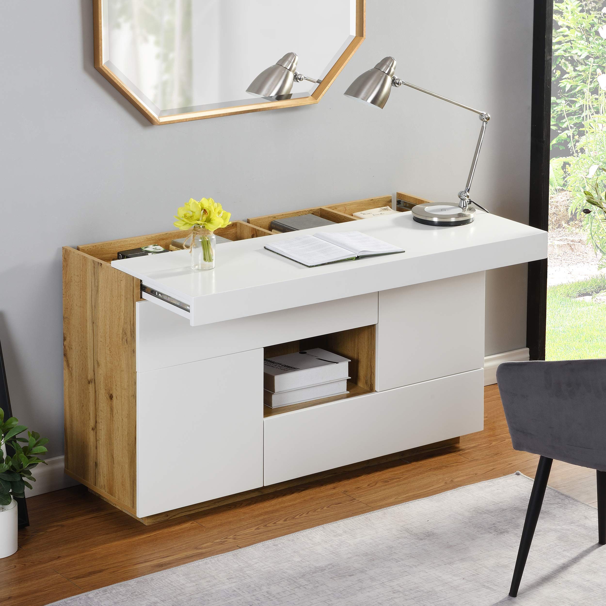 Select the white gloss furniture to  enhance your home’s look