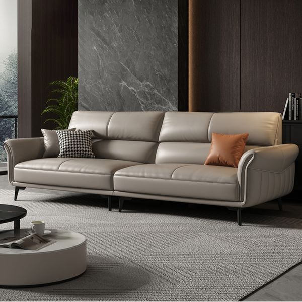 Grey leather sofa – a lavish interior
  decorating thing