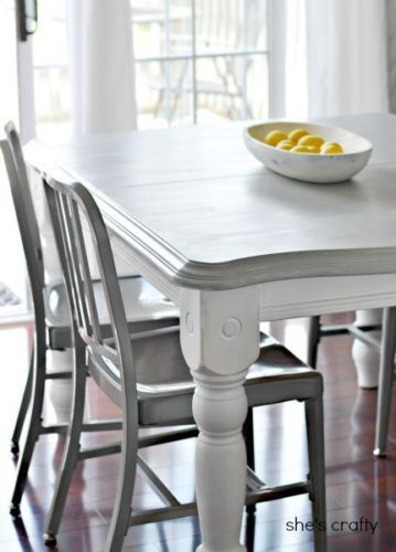 gray kitchen table DIY painted furniture