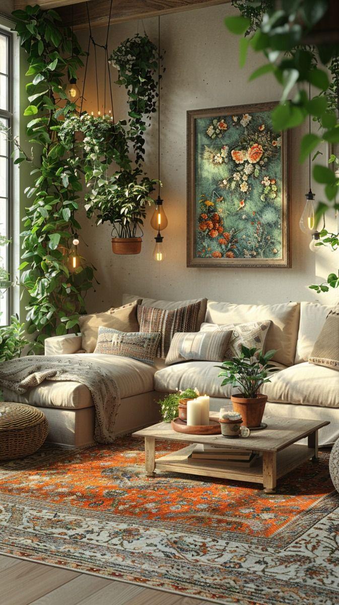 24 Cozy Touches for an Earthy Living Room Makeover