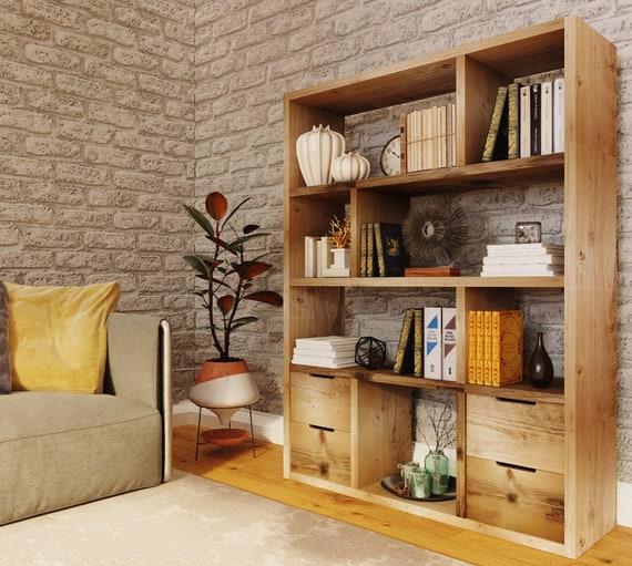 Use reclaimed wood shelves ​for a sustainable touch⁣ in your⁢ earthy living room