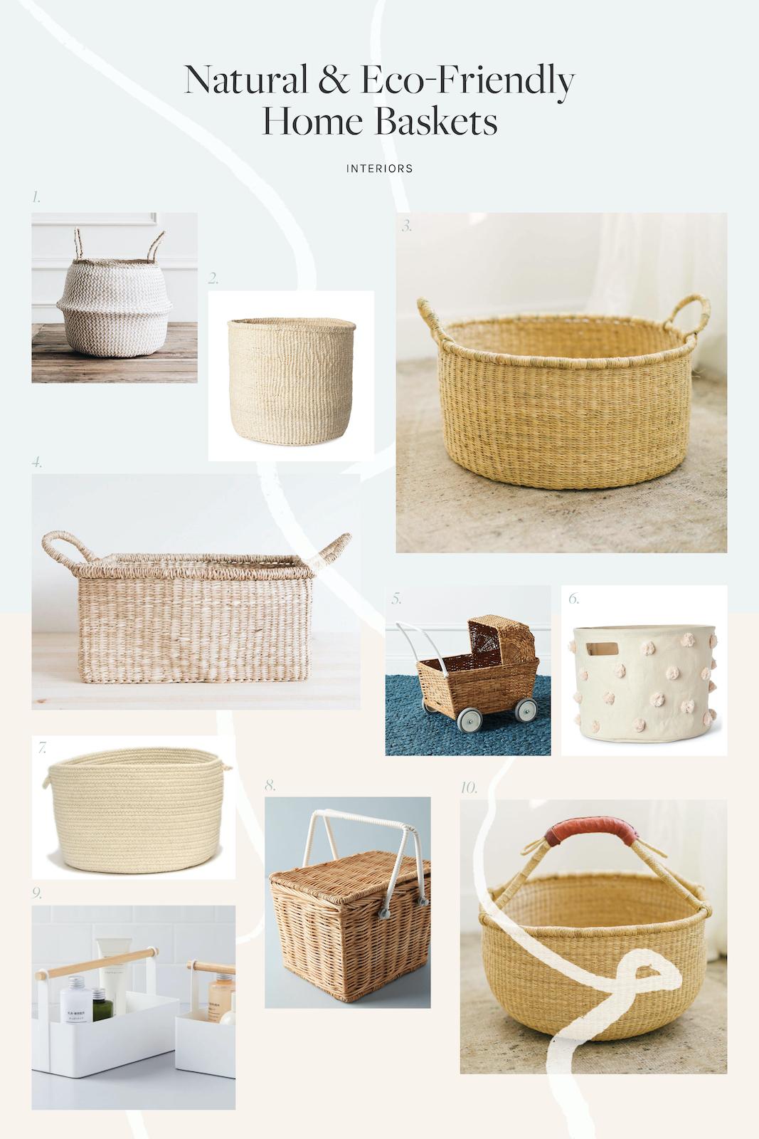 Use a large natural ⁢fiber basket for stylish storage ‌in ⁢your earthy living room