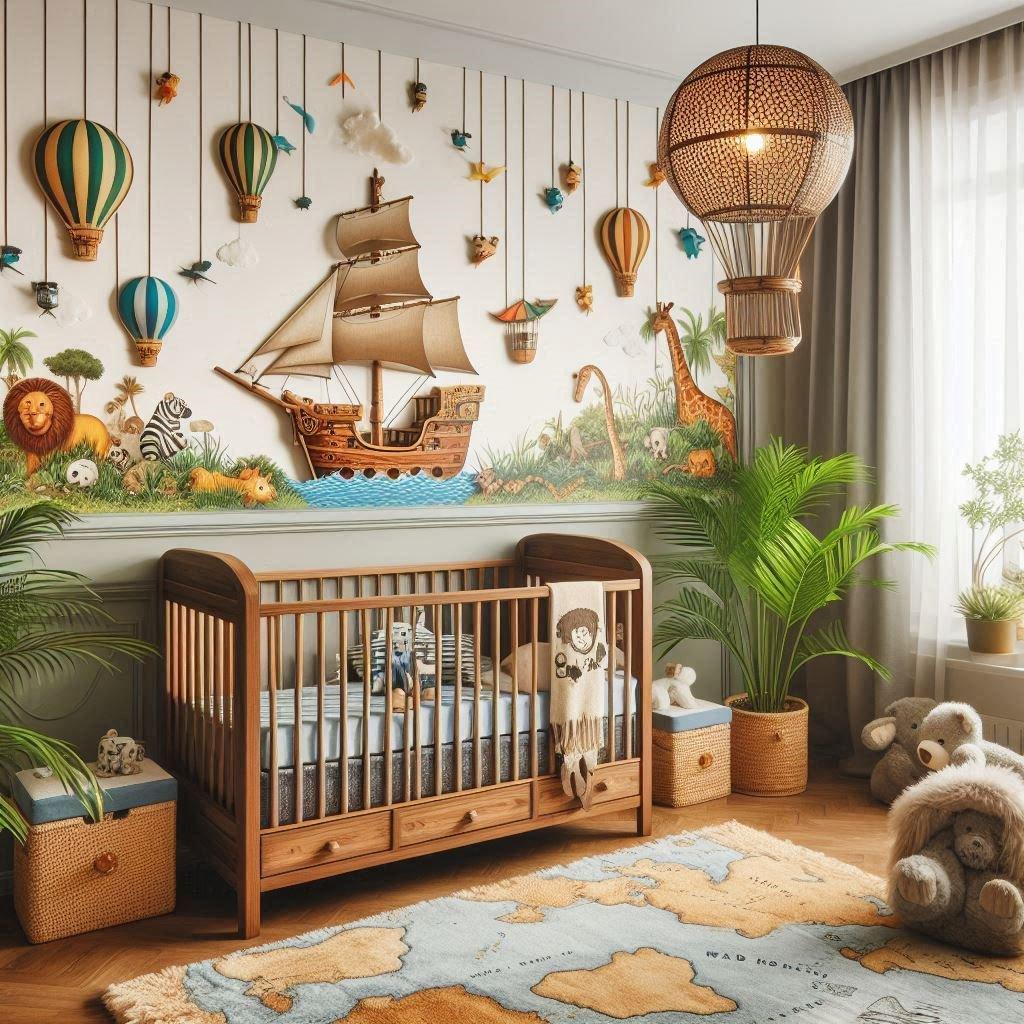 Create an adventure-themed boy nursery‌ that encourages ‍exploration and creativity