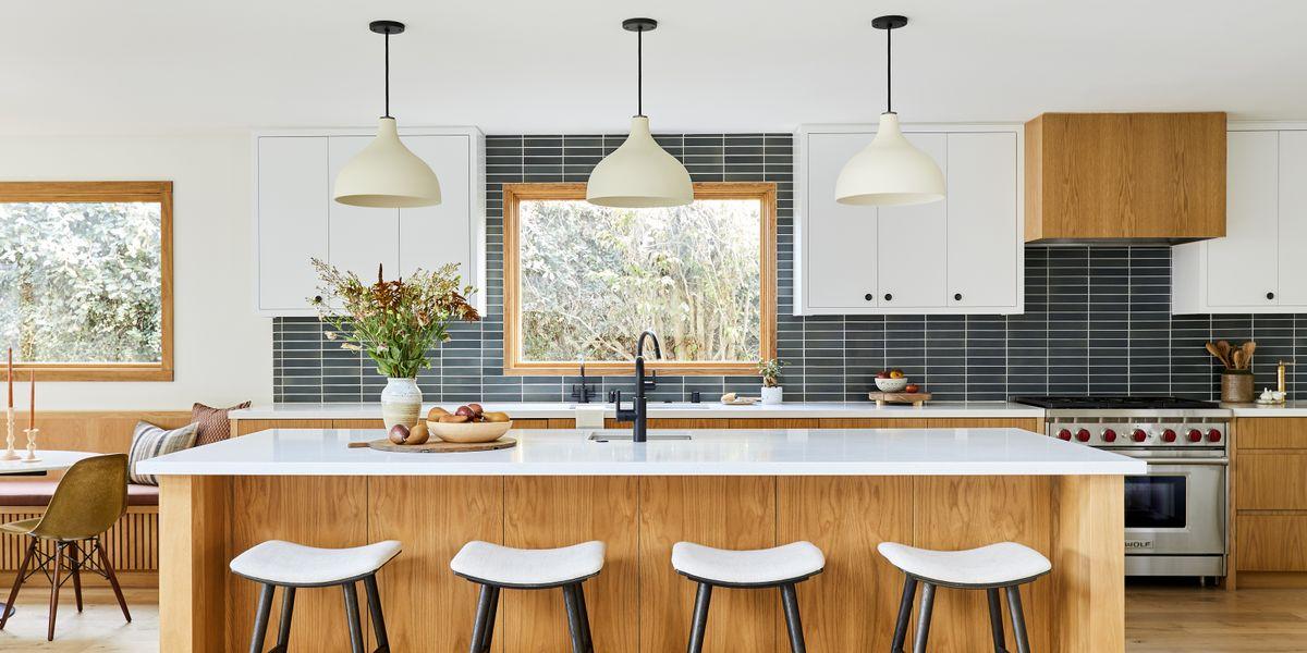 Install statement lighting fixtures to elevate the aesthetics of your kitchen space