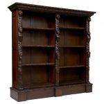 antique bookcase 19th century antique carved oak bookcase 1 VUQVXHO