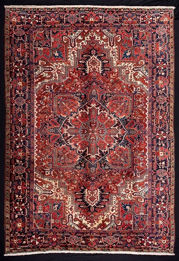 antique rugs 31605 persian heriz ETEBSMJ