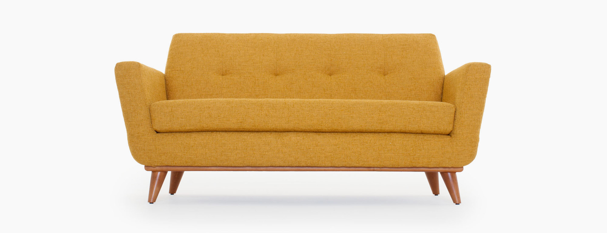 apartment sofa shown in cordova amber fabric DEBOEJW