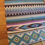 aztec rugs brown mexican aztec floor rug large blue beach style tulum cotton TXCERZE