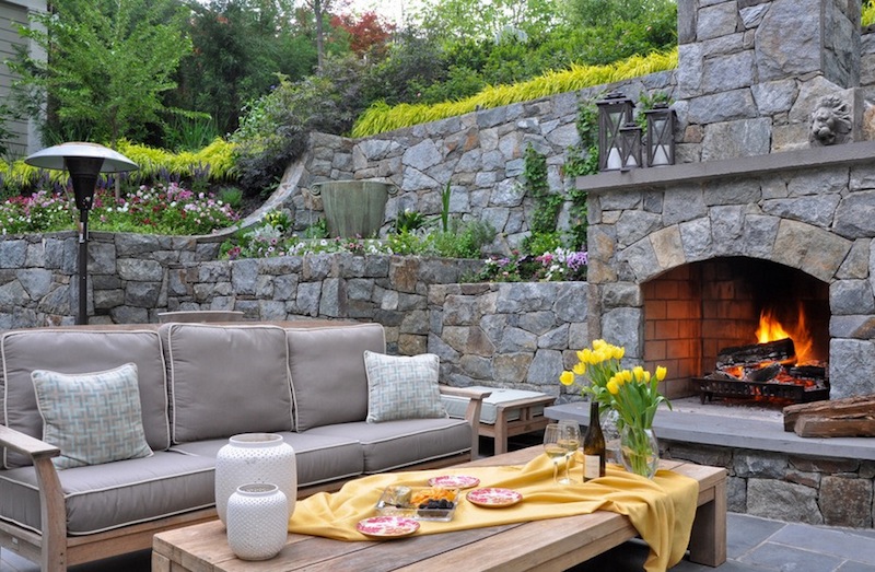 backyard ideas gray seating set XIFDDHC