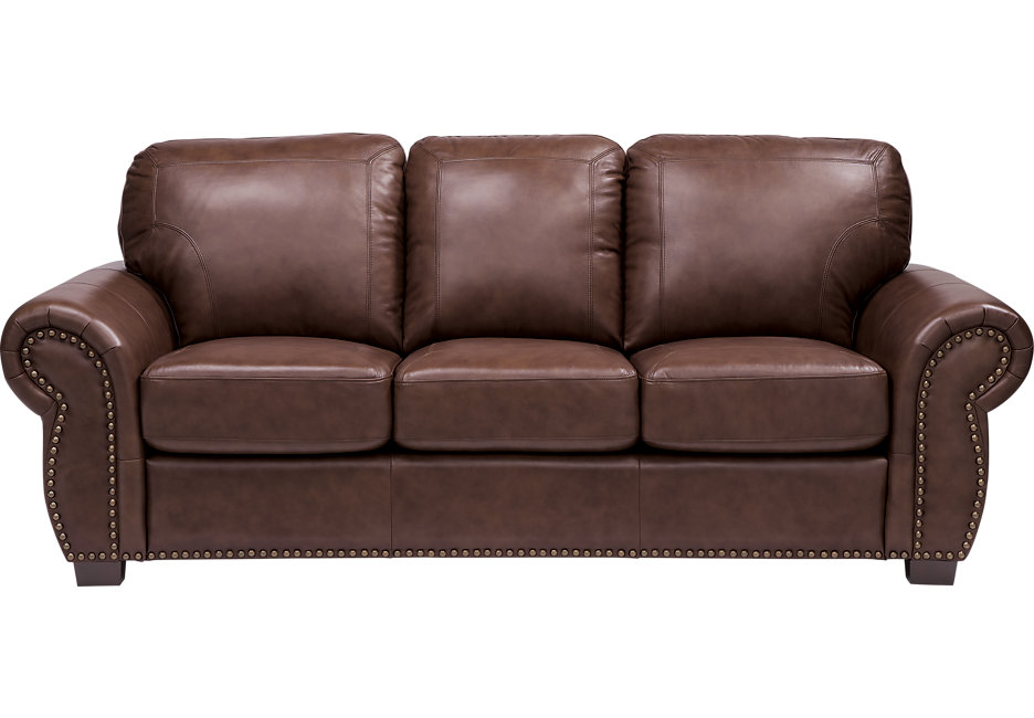balencia dark brown leather sofa TFYDSGU