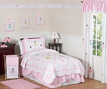 ballet dancer ballerina childrens bedding 3 piece full / queen girls set LRSSRYZ