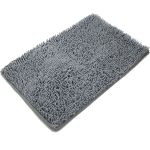 bath rugs amazon.com: vdomus non-slip microfiber shag bathroom mat, 20 x 32-inches,  dark gray: DNNGMNI