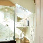 bathroom ceiling lights example of a classic bathroom design in seattle with a pedestal sink, TZLCBXU