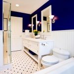 bathroom color bathroom colors bathrooms color. master bath comes alive with marine blue  walls UHOJTXV