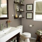 bathroom color bathroom vanity, shelves and beige/grey color scheme. more bath ideas here: EESPZEN
